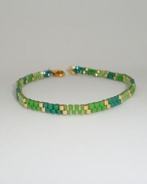 Emeralds, delica armbånd, guld, delica, armbånd, perler, beads, perlearmbånd, smykker, accessories,