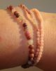 armbånd, rhodonit, perler, ædelsten, halvædelsten, rosa, lyserød, 2 mm, smykker