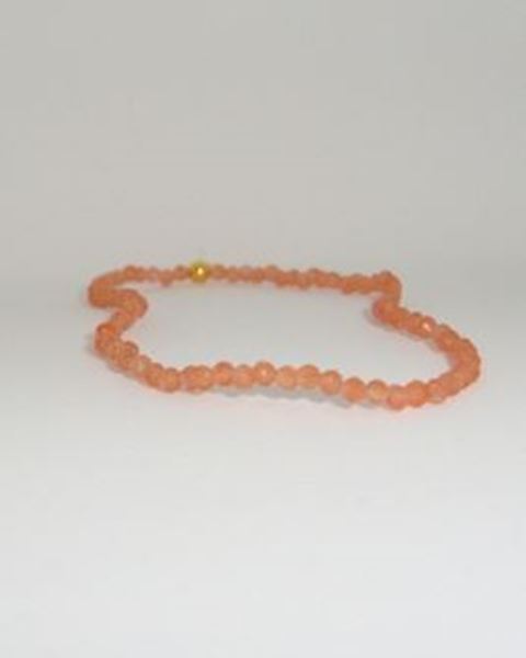 solsten, orange, gylden, forgyldt, smykker, halvædelsten, armbånd, elastikarmbånd, accessories, perler, beads, ædelsten,